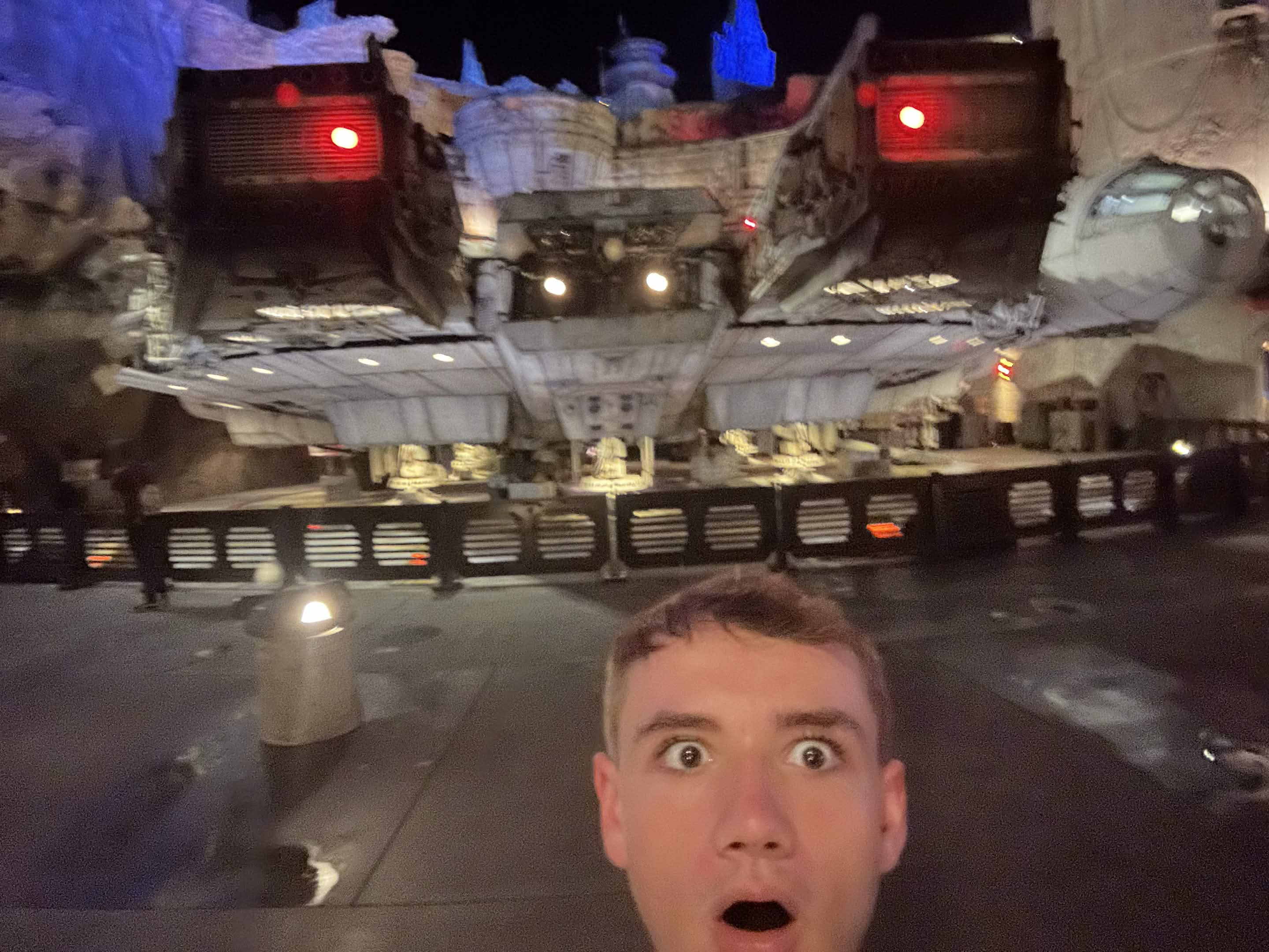 Tyler at a Star Wars display